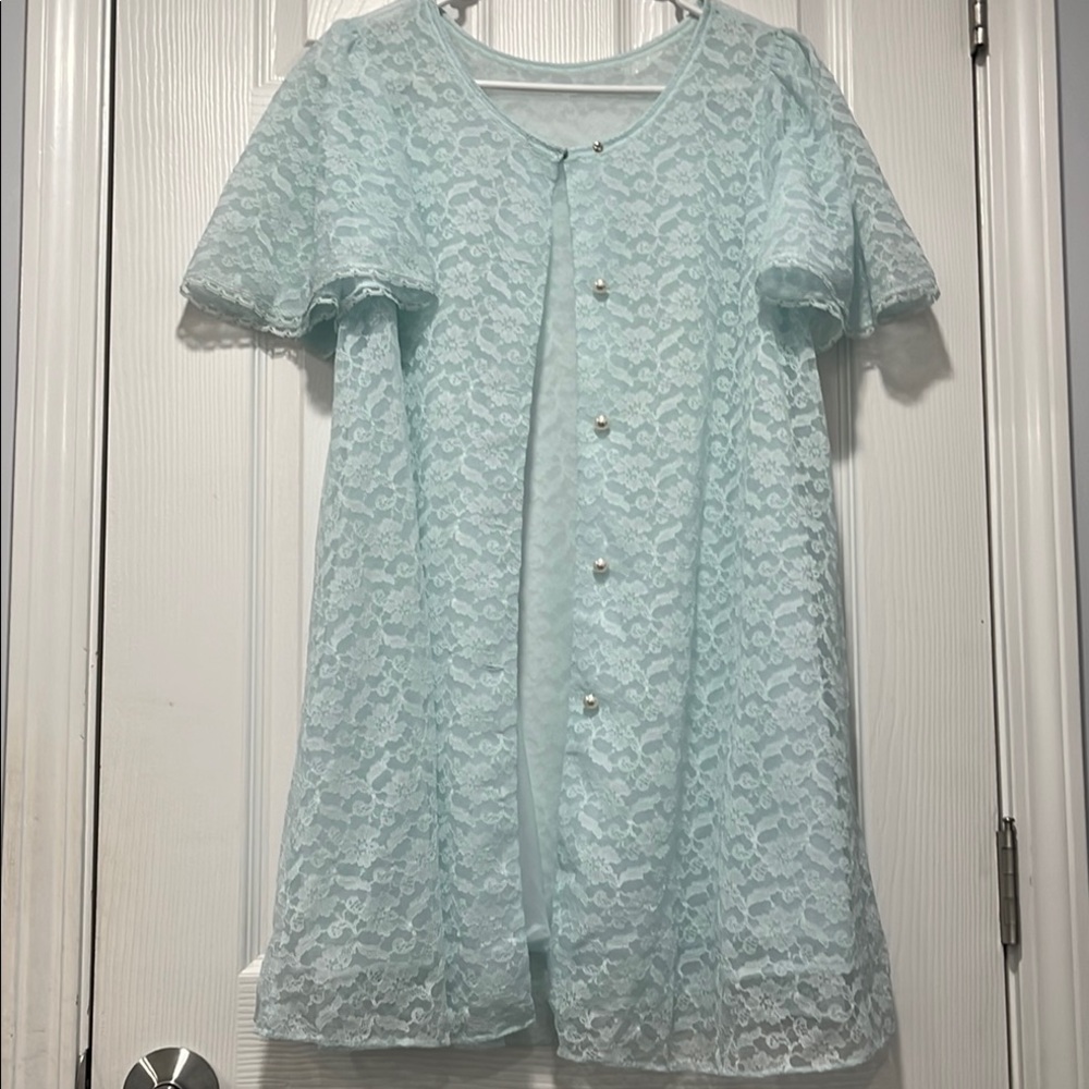 Elegant Lace Dress in Light Blue
